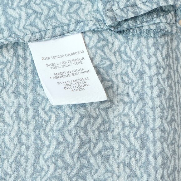 Joie Parmena Sheer Blue 100% Silk Long Sleeve Blouse - Size Small - Picture 5 of 6